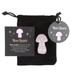 Magical Rose Quartz Crystal Mushroom