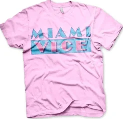 Miami Vice Distressed logo - T-paita, pinkki