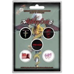 Mötley Crue Dr Feelgood - Pinssi setti 5kpl