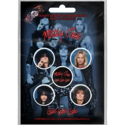 Mötley Crue Girls, girls, girls - Pinssi setti 5kpl
