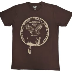 Neil Young: Tour 76Seal - T-paita ( Ruskea )