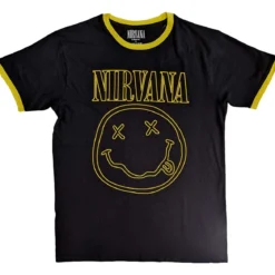 Nirvana: Outline happy face - T-paita