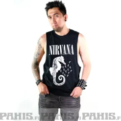Nirvana: Seahorse & Logo mono - Hihaton paita