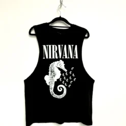 Nirvana: Seahorse & Logo mono - Hihaton paita