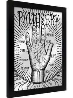 Palmistry - Kehystetty peili peltikyltti