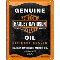 Peltikyltti 15x20cm - Harley Davidson Genuine oil
