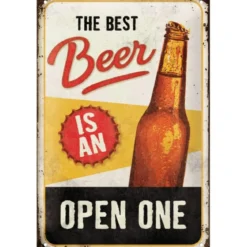 Peltikyltti 20x30cm - The Best Beer is an Open One