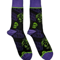 Rob Zombie: Skull face green/purple - Nilkkasukat