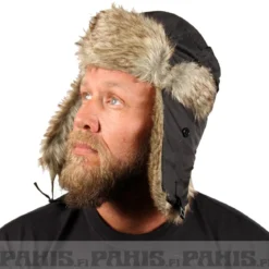 Rothco lentäjän karvahattu musta