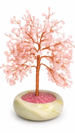 Ruusukvartsi - Kristallipuu, 25 cm