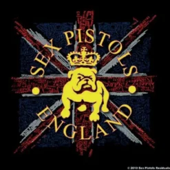 Sex Pistols Bulldog & flag - Lasinalunen