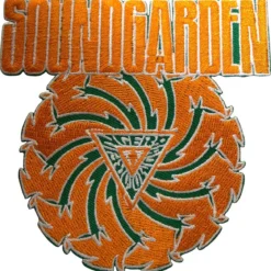 Soundgarden: Badmotorfinger orange on green - Kangasmerkki