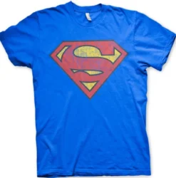 Superman Washed Shield - T-paita sininen