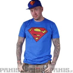 Superman Washed Shield - T-paita sininen