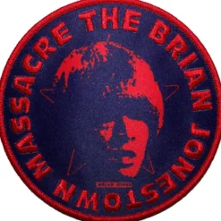The Brian Jonestown Massacre: Circle face navy blue -Kangasmerkki