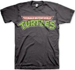 TMNT Classic Logo - T-paita, tumman harmaa
