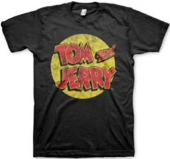 Tom & Jerry Washed logo - T-paita