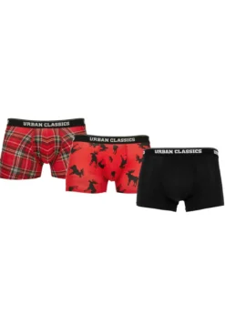Urban Classics - Bokserit 3kpl, red/moose/black