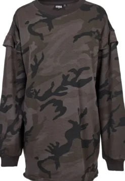 Urban Classics Camo Volant Crew - Naisten collegemekko, dark camo