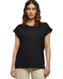 Urban Classics Extended Shoulder - Naisten T-paita, musta