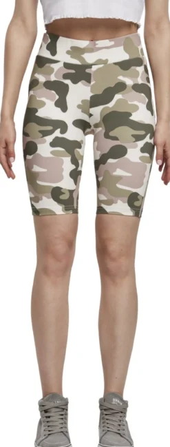 Urban Classics High Waist Camo tech - Pyöräilyshortsit, duskrose