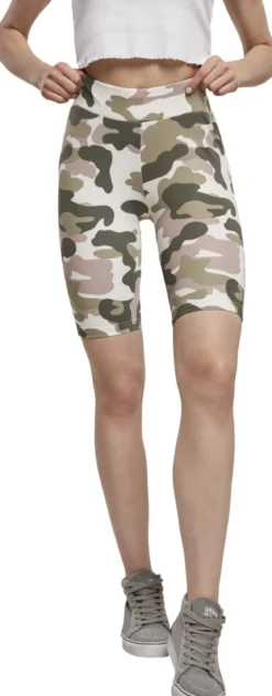 Urban Classics High Waist Camo tech - Pyöräilyshortsit, duskrose