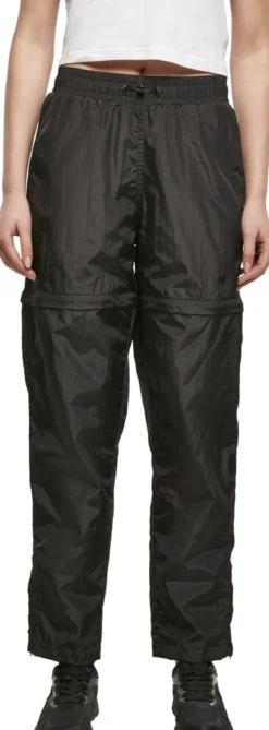 Urban Classics Naisten Shiny Crinkle Nylon Zip - Housut