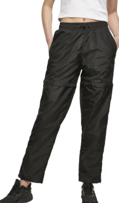 Urban Classics Naisten Shiny Crinkle Nylon Zip - Housut