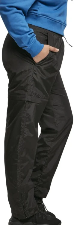 Urban Classics Naisten Shiny Crinkle Nylon Zip - Housut