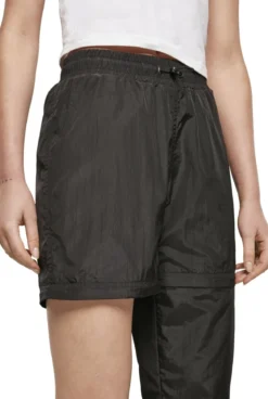 Urban Classics Naisten Shiny Crinkle Nylon Zip - Housut