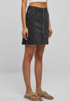 Urban Classics Organic Stretch Button Denim - Farkkuhame, black