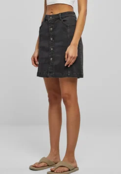 Urban Classics Organic Stretch Button Denim - Farkkuhame, black