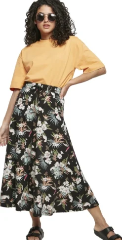 Urban Classics Viscose Midi - Hame, Black tropical
