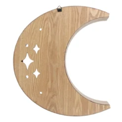Wooden Crecent Moon - Seinähylly